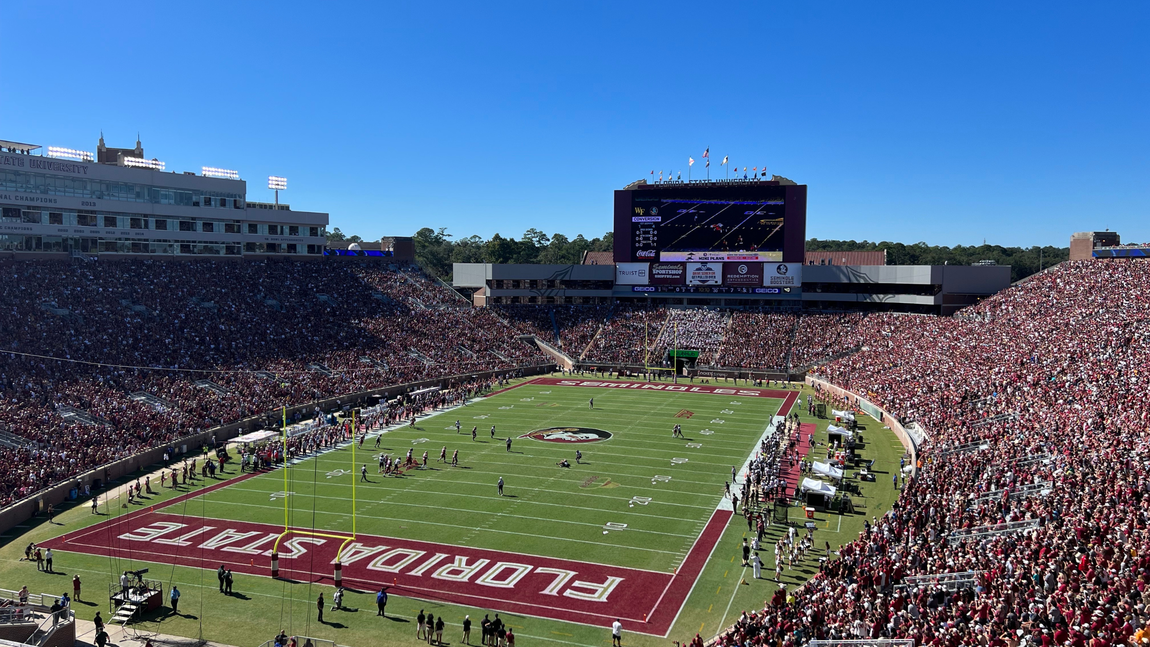 Photo from inside the Doak Campbell Stadium on a game day for Jackson Properties blog on Tailgating Tips.